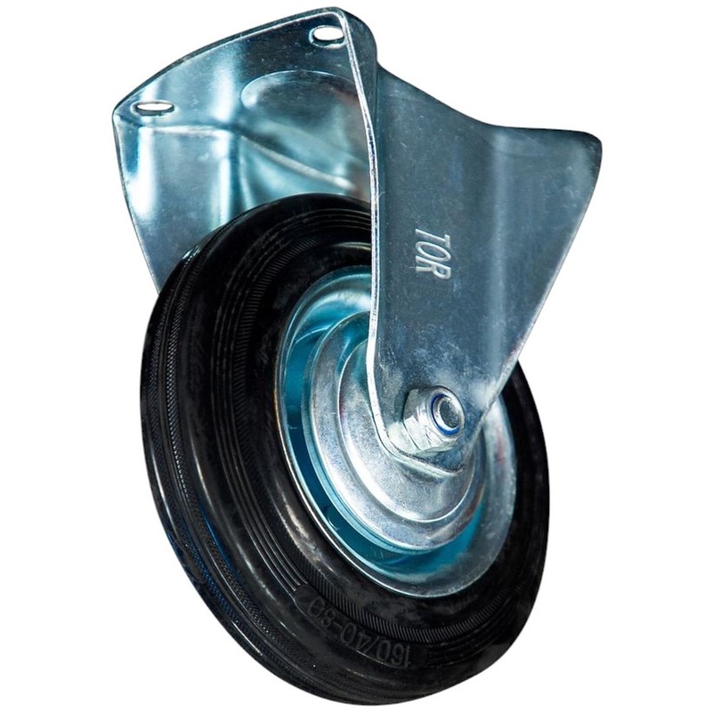 Изображение товара Колесо для тележки неповоротное 160 мм промышленные характеристики