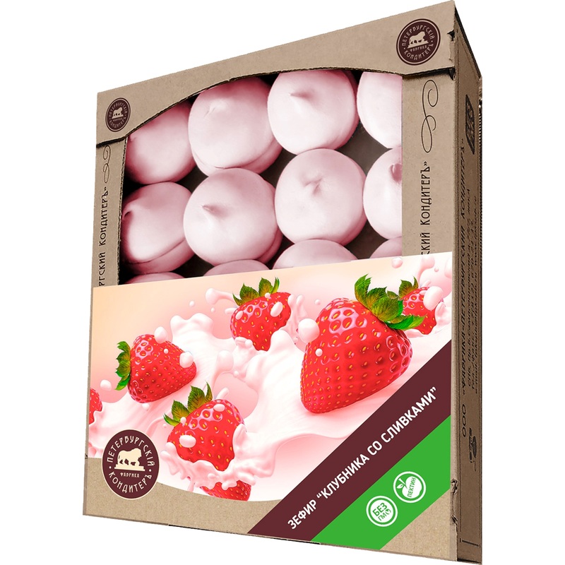 Изображение товара Зефир Петербургский КондитерЪ клубника со сливками 1 кг
