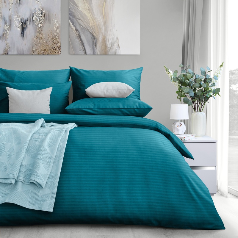 Изображение товара Комплект постельного белья Verossa Blumarine 2-спальное с европростынёй страйп-сатин 50x70 см