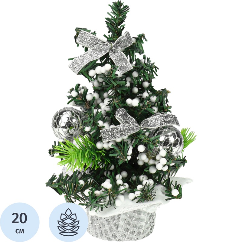 Изображение товара Ёлка искусственная новогодняя Miland настольная 20 см с украшениями
