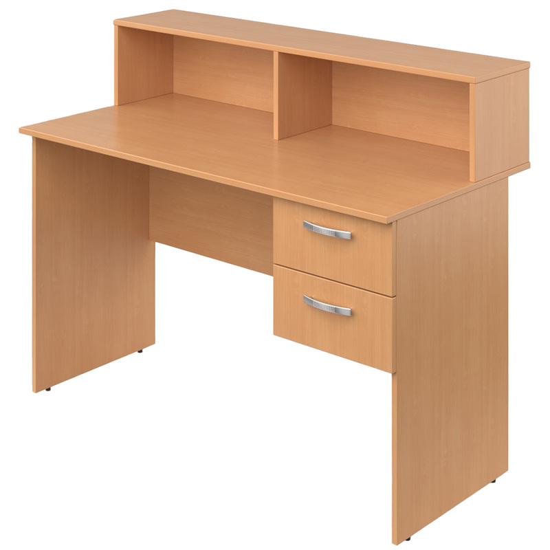 Изображение товара Стол для выдачи книг с тумбой из ЛДСП бук 1200x600x900 мм