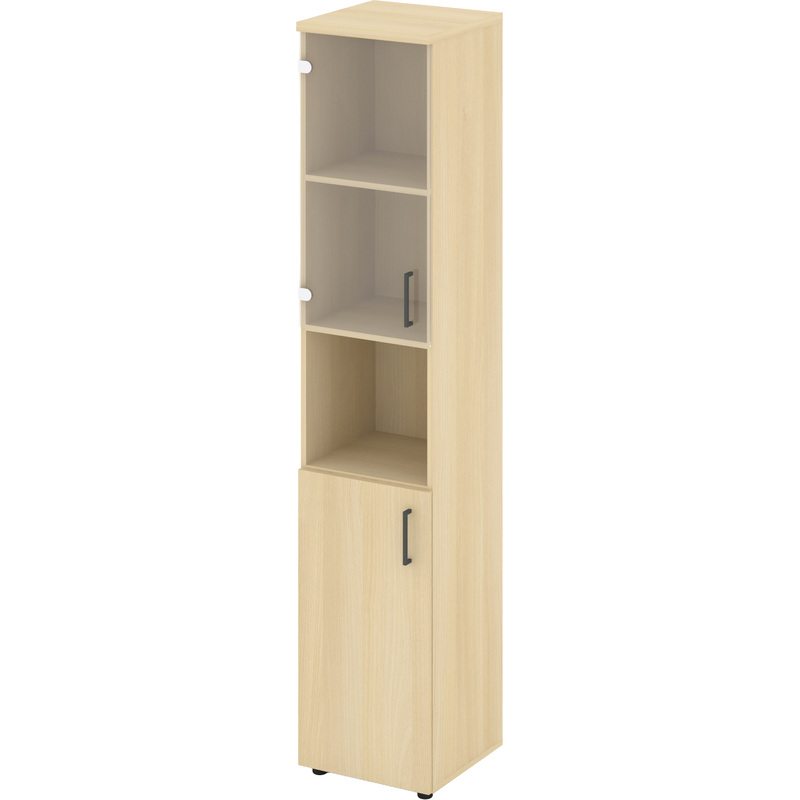 Изображение товара Шкаф для документов Style Project SN.STU-105 (L) левое закрывание дверей, со стеклом (акация лорка, 400x400x1982 мм) Изображение товара Шкаф для документов Style Project SN.STU-105 (L) левое закрывание дверей, со стеклом (акация лорка, 400x400x1982 мм)
