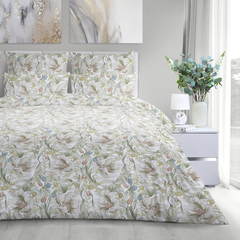 Изображение товара Комплект постельного белья Verossa Blossom семейное сатин 50x70/70x70 см