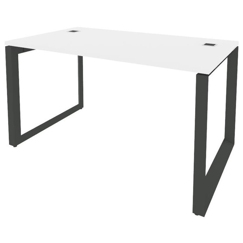 Изображение товара Стол руководителя письменный Onix Direct O.MO-SRR-3.8 (белый бриллиант/антрацит, 1380х800х750 мм)