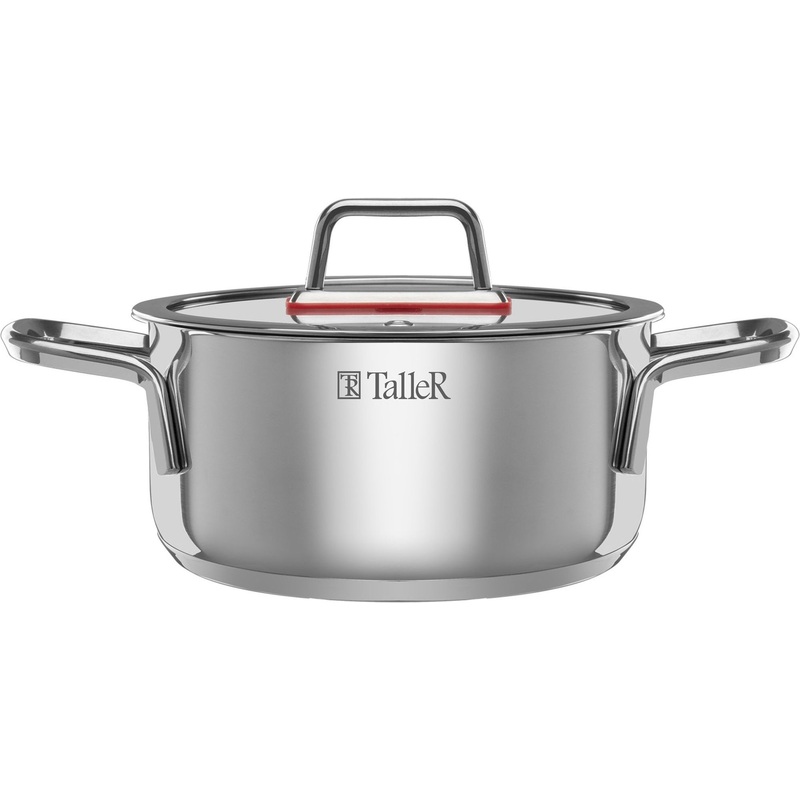 Изображение товара Кастрюля TalleR TR-17272 2 л из нержавеющей стали с крышкой из стекла