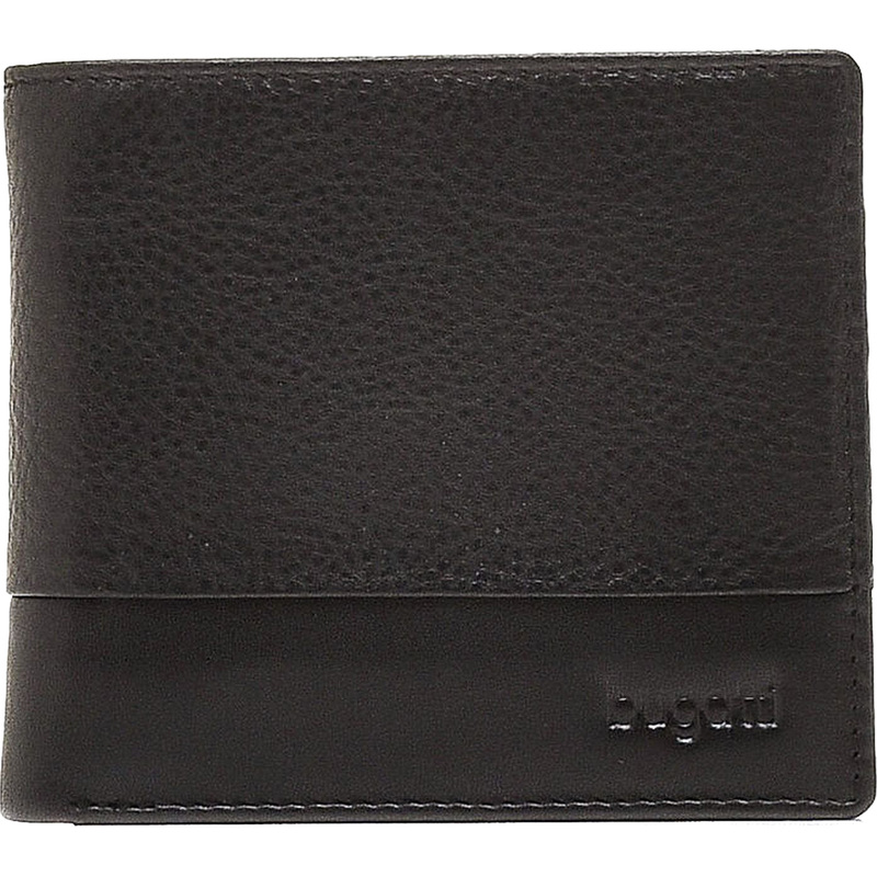 Изображение товара Мужское портмоне Bugatti Atlanta из натуральной кожи черное компактное