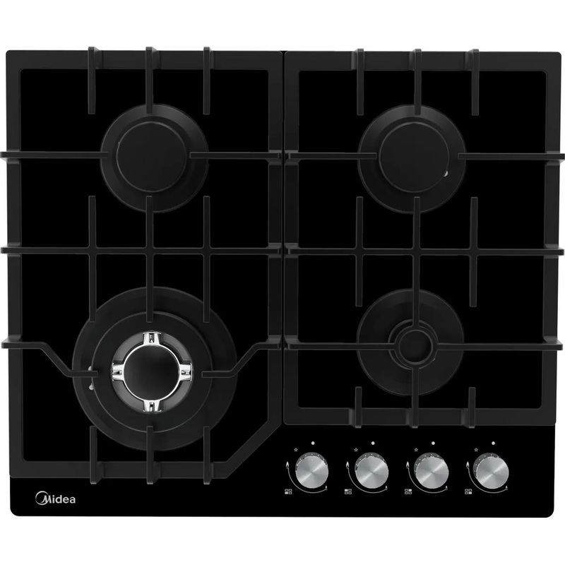 Изображение товара Газовая варочная панель Midea MG643TGB с 4 конфорками