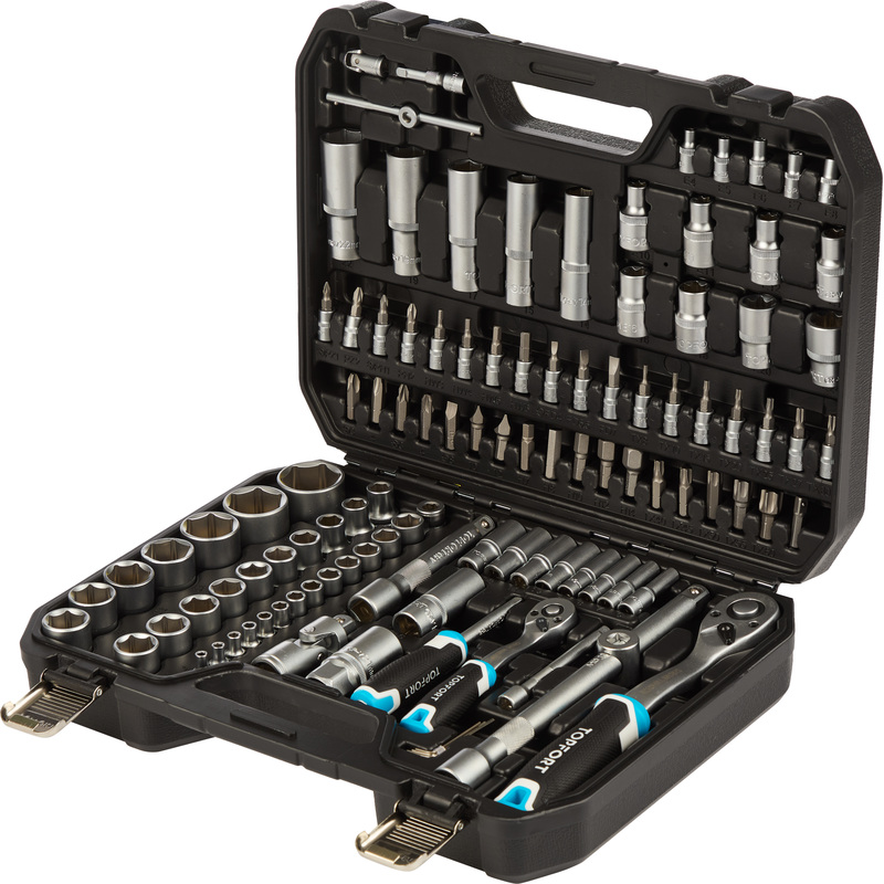 Изображение товара Набор инструментов TOPFORT 110 предметов для автомобиля и дома с кейсом