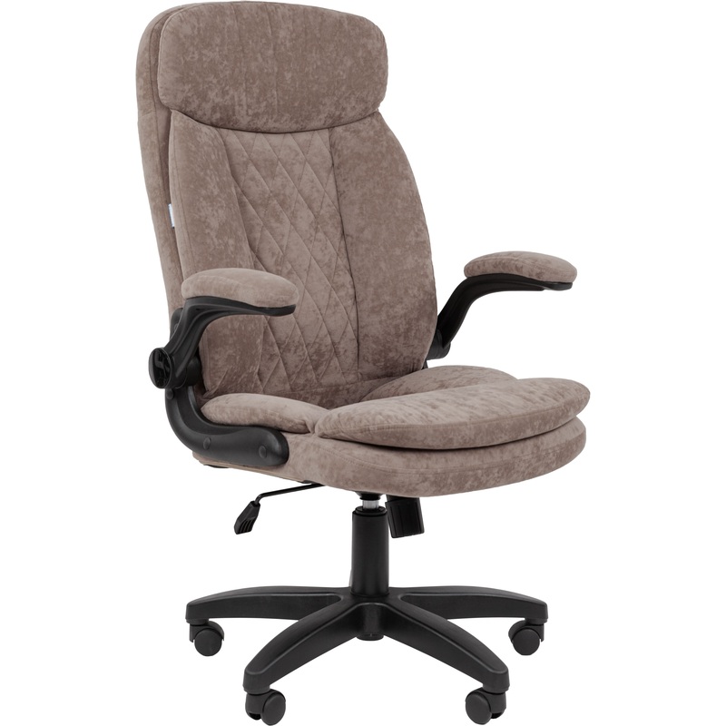 Изображение товара Кресло для руководителя Chairman Home 533 тёмно-бежевое (мраморный велюр, пластик)