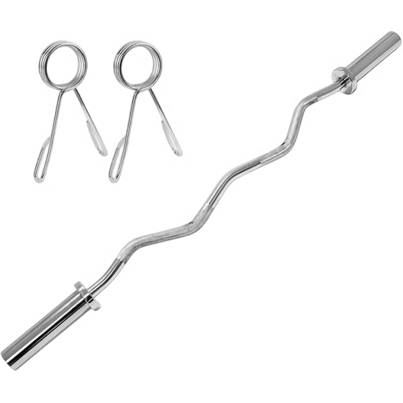 Изображение товара Гриф хромированный Sportex 120 см с зажимами 50 мм