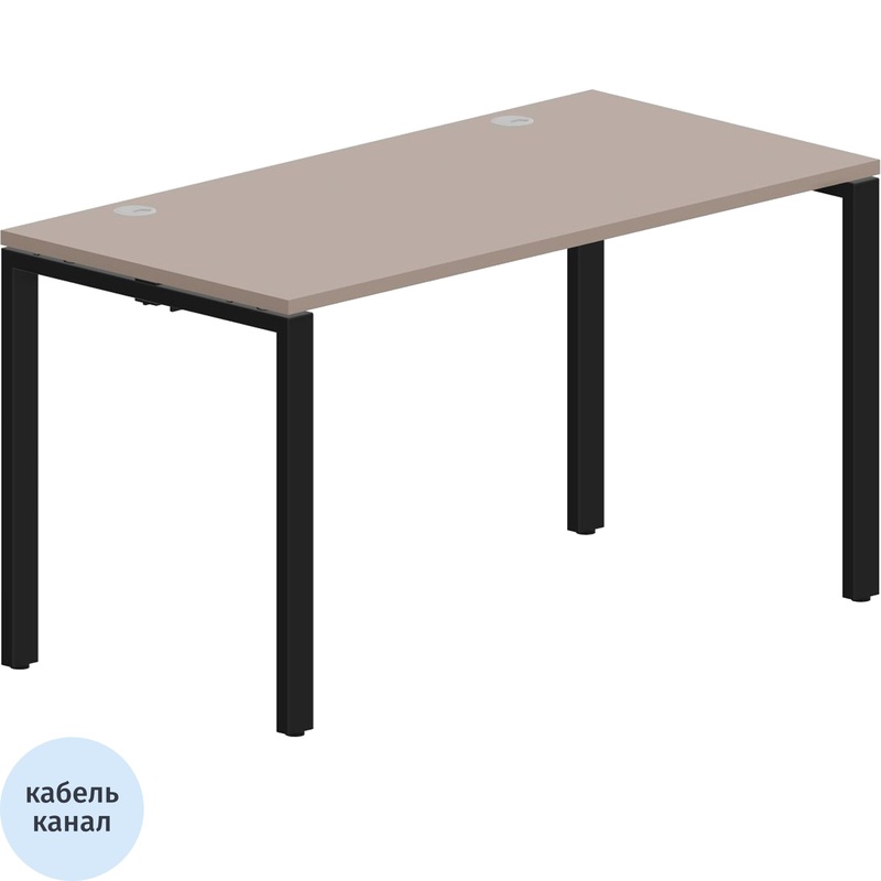 Изображение товара Стол прямой Strike (тортора/чёрный, 1380х680х750 мм)