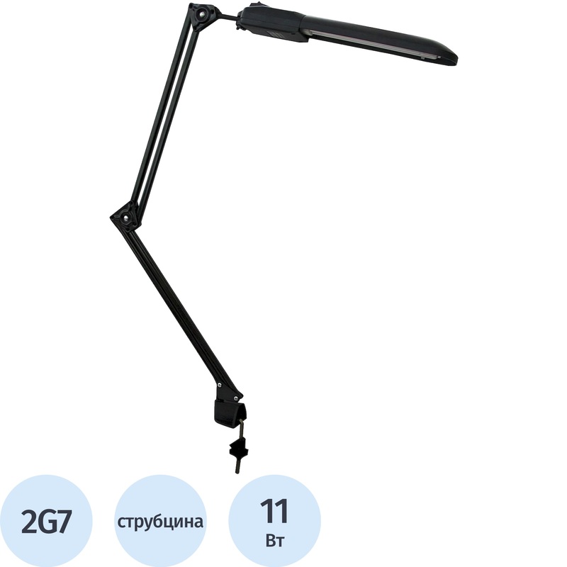 Изображение товара Настольный светильник Трансвит Дельта черный классический с регулировкой угла