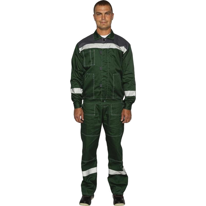 Изображение товара Костюм рабочий летний мужской л20-КПК с СОП зелёный/серый размер 60-62