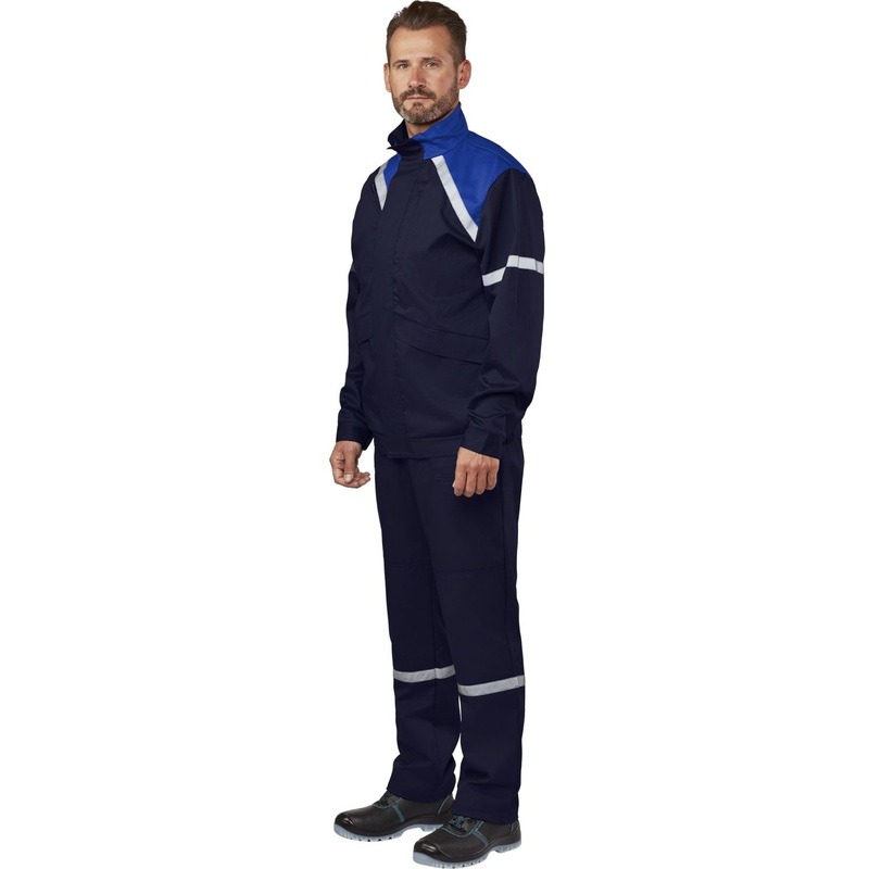 Изображение товара Костюм рабочий летний для защиты от статического электричества мужской Гидра ЛА01-КБР с СОП синий/васильковый (размер 44-46, рост 170-176)