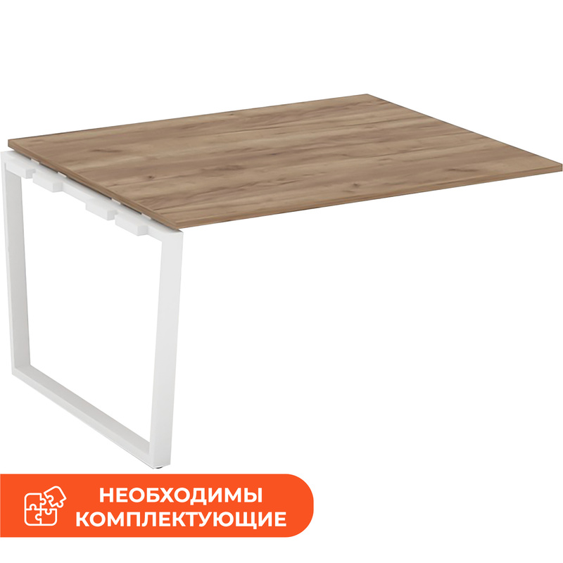Изображение товара Элемент стола для переговоров Style Project SN-6T2.NSPRG-034.3 (дуб табак/белый, 1580х1180х750 мм)