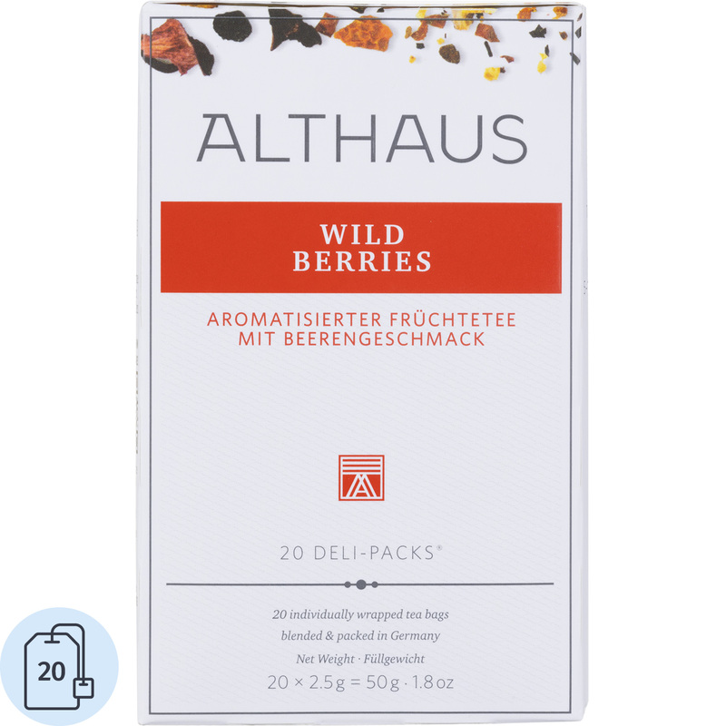 Изображение товара Чай фруктовый Althaus Wild Berries 20 пакетиков, Германия