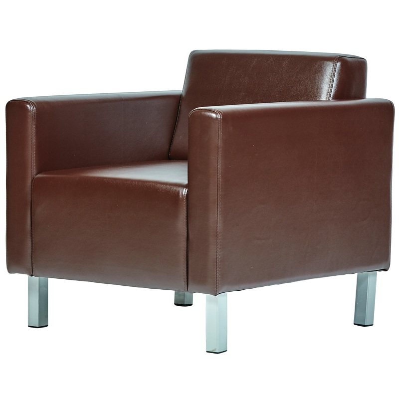 Изображение товара Офисное кресло Евро коричневое из искусственной кожи размеры 710x770 мм