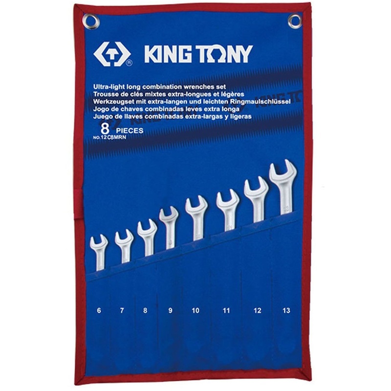 Изображение товара King Tony набор комбинированных ключей 6 13 мм 8 предметов 12C8MRN чехол
