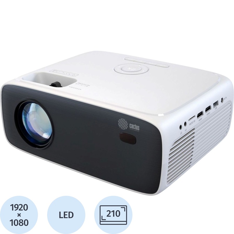 Изображение товара Проектор Cactus CS-PRM.07WT Full HD короткофокусный LCD Android TV