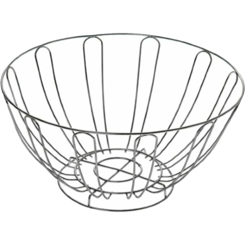 Изображение товара Фруктовница Доляна металлическая 230х230 мм серебристая стильная