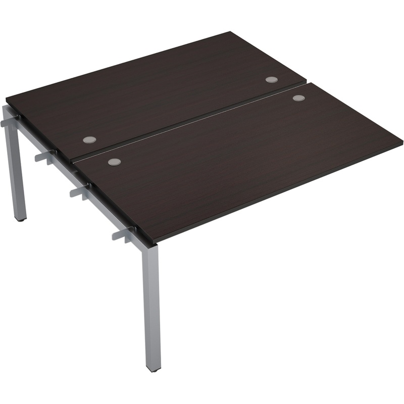 Изображение товара Рабочая станция Avance 6МБС.5279 двухместная (венге/алюминий матовый, 1400х1435х750 мм)