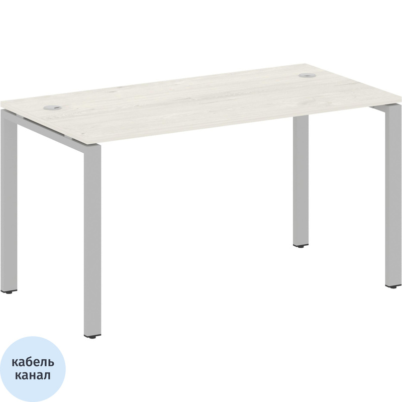Изображение товара Стол прямой Metal System Style БП.СП-3 дуб наварра серый 1400х720х750 мм