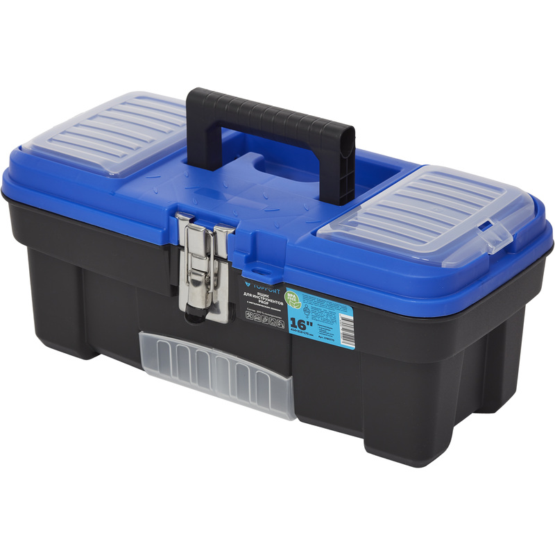 Изображение товара Ящик для инструментов TOPFORT PROF 16 414x175x212 мм надежная транспортировка и хранение