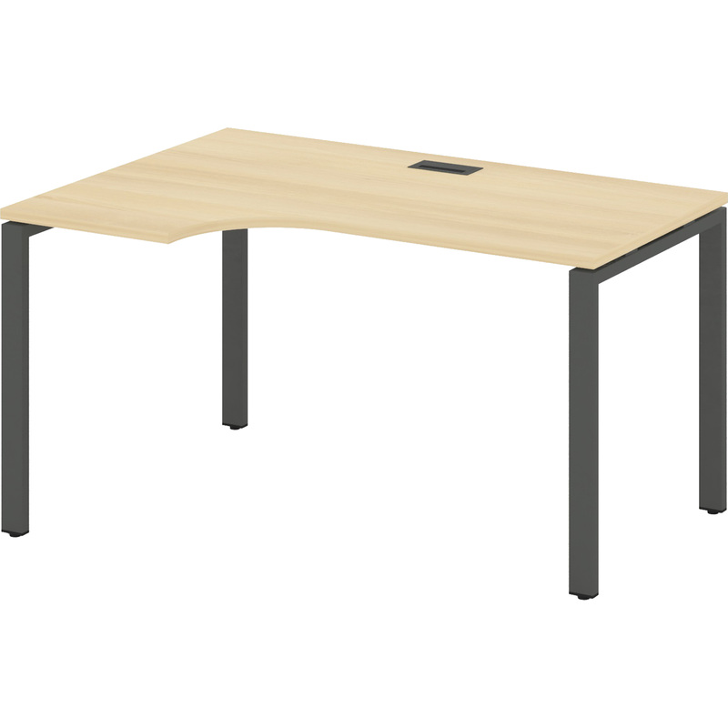 Изображение товара Стол эргономичный SN-6P.SPA-012(L) левый (акация лорка/антрацит, 1580х700х750 мм)
