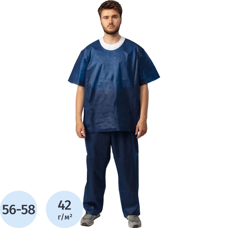 Изображение товара Костюм хирургический Гекса нестерильный размер 56-58 (рубашка, брюки)