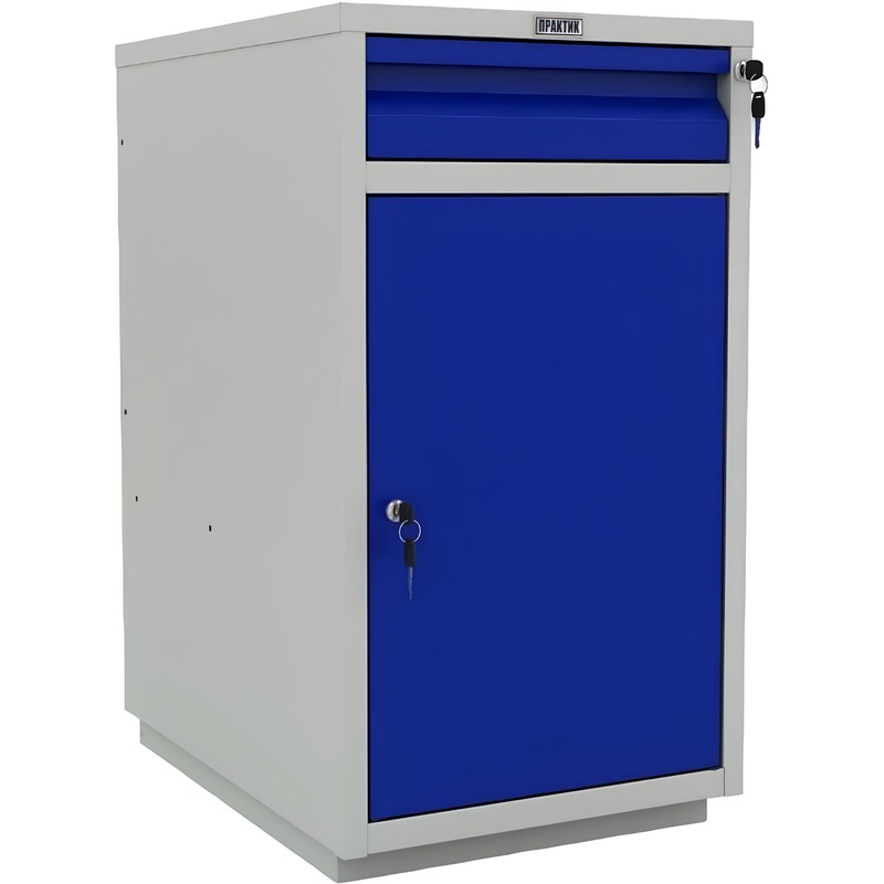 Изображение товара Металлическая тумба Практик WD-2 с ключевым замком и выдвижным ящиком