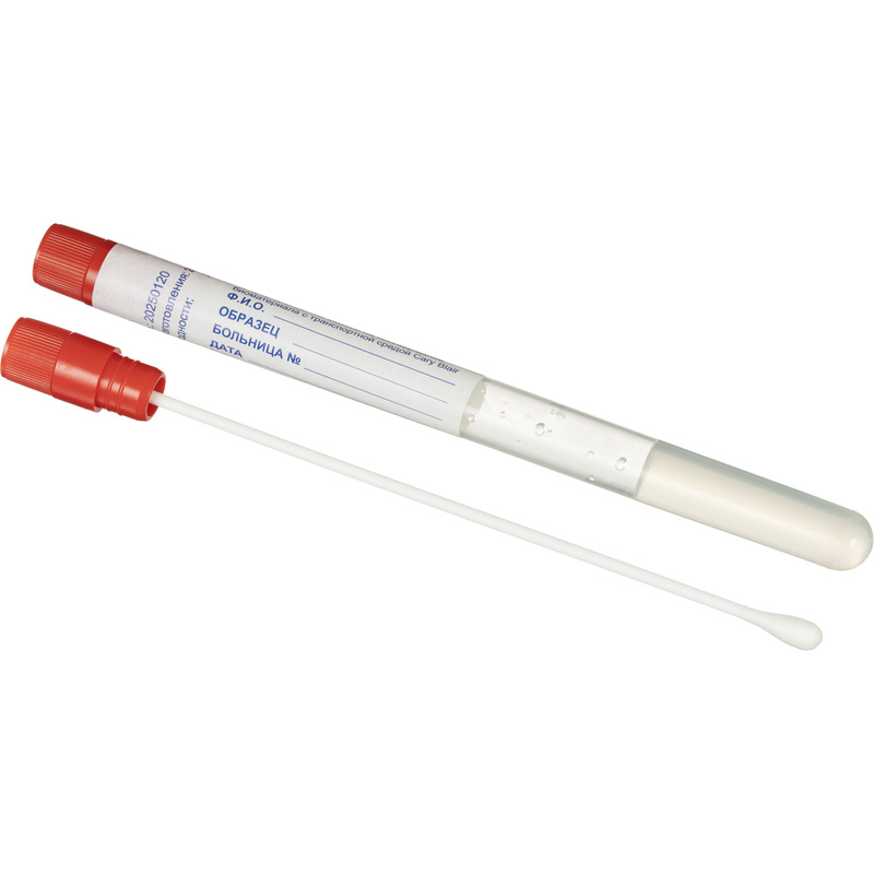 Изображение товара Зонд-тампон в пробирке со средой Кэри-Блэра 144 мм 50 шт