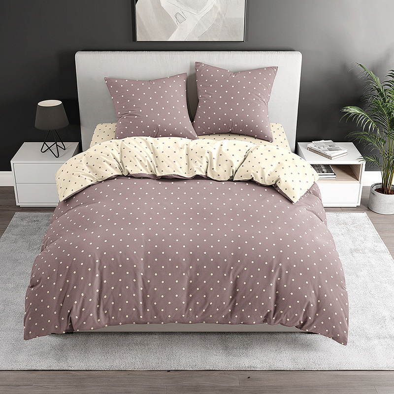 Изображение товара Комплект постельного белья Bravo семейное поплин 70x70 см бежевый высокого качества