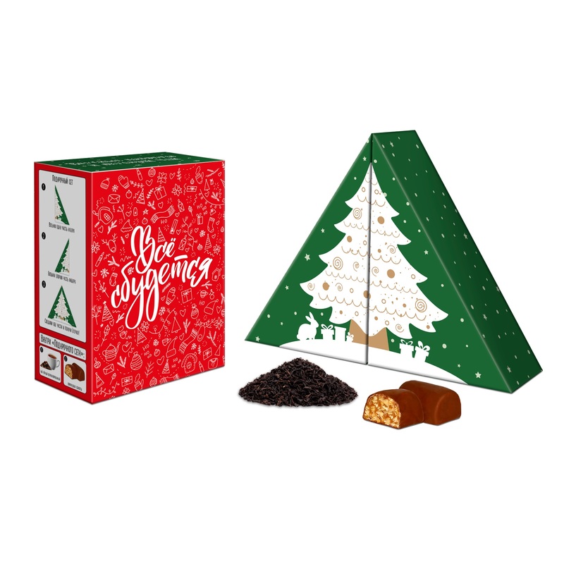 Изображение товара Подарочный набор Chokocat Конфеты и Чай 150 г 18 наборов в упаковке