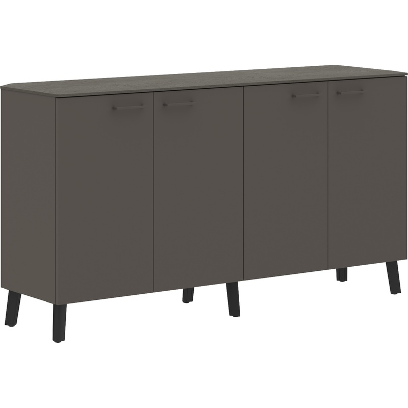 Изображение товара Греденция Кабинет Jay с антрацитом и орехом мокко 1706x452x938 мм