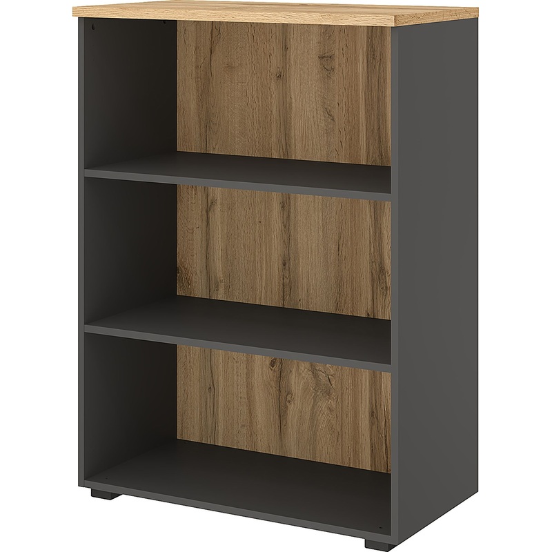 Изображение товара Стеллаж для документов Easy to lead К-Loft 241H011 дуб натуральный с графитовой отделкой