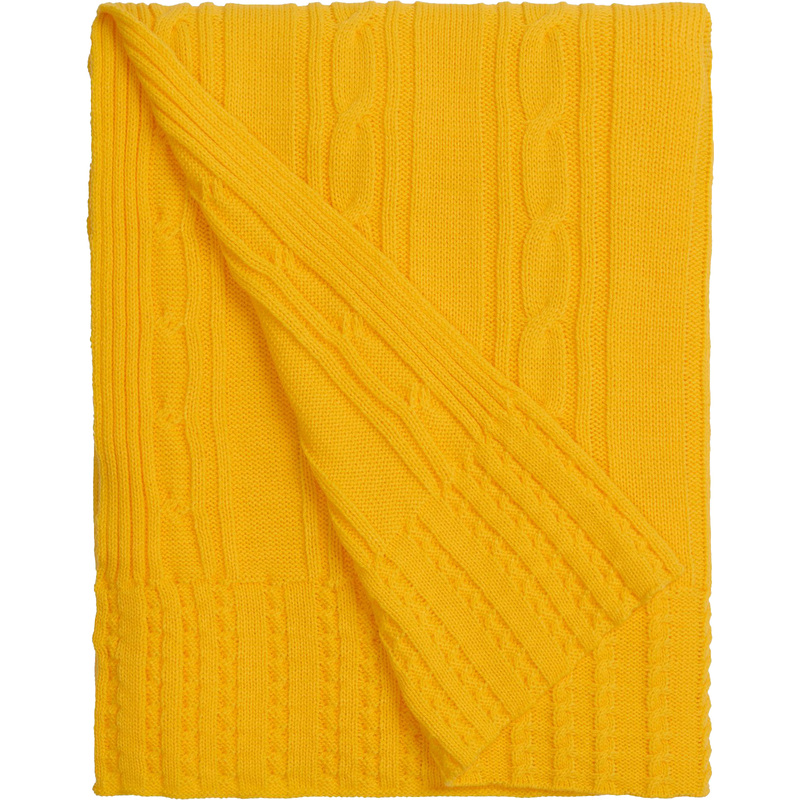 Изображение товара Плед акриловый 110x170 см желтый Тепло Remitti легкий и теплый