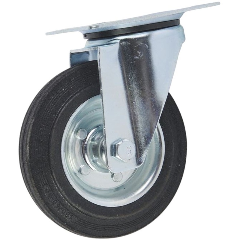 Изображение товара Колесо для тележки поворотное 160 мм мощное и надежное