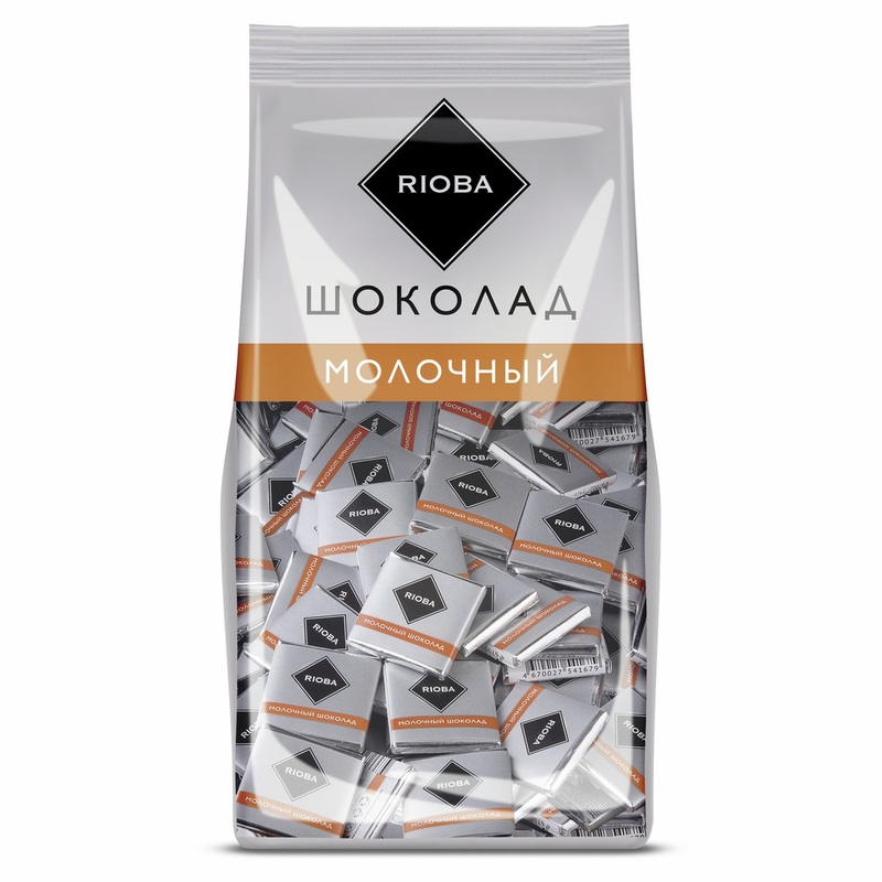 Изображение товара Шоколад порционный Rioba молочный (160 штук по 5 г)