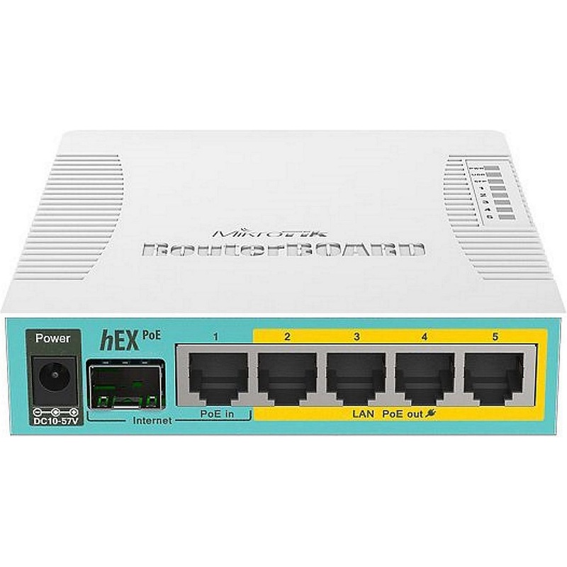 Изображение товара Мощный маршрутизатор MikroTik hEX PoE RB960PGS для профессиональной сети