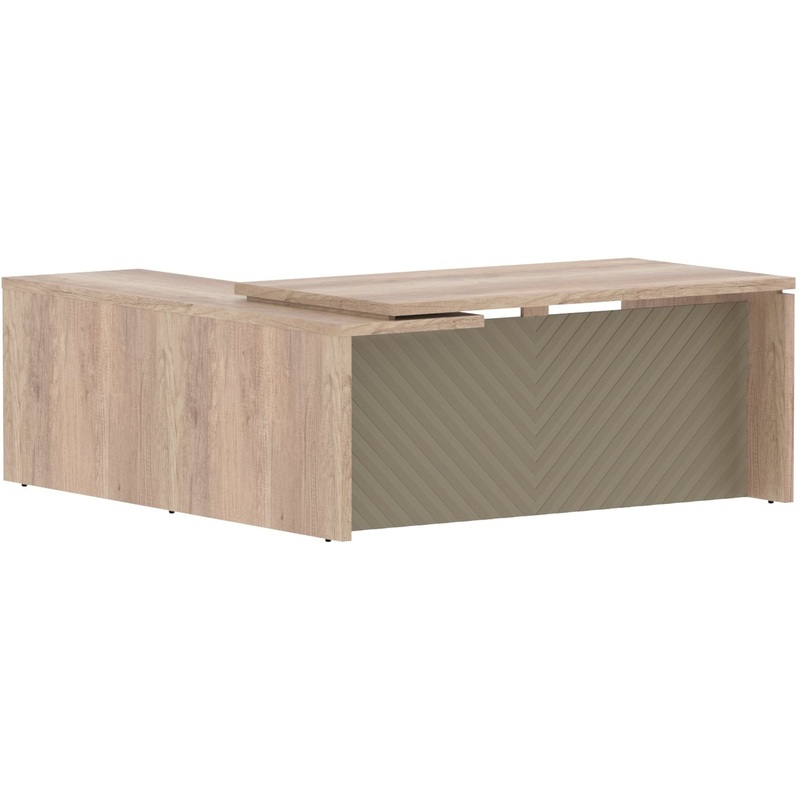 Изображение товара Угловой офисный стол Torr Lux из ЛДСП и МДФ 1800х2000х750 мм дуб каньон/капучино