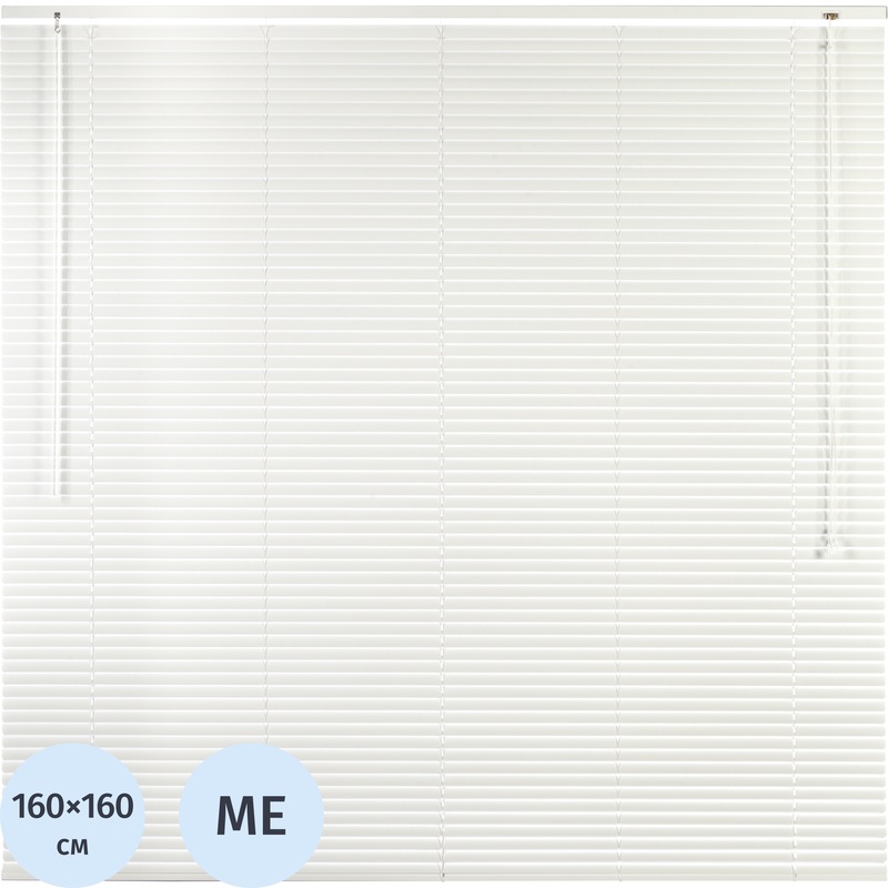 Изображение товара Жалюзи Комус Мебель горизонтальные металлические белые (160х160 см)