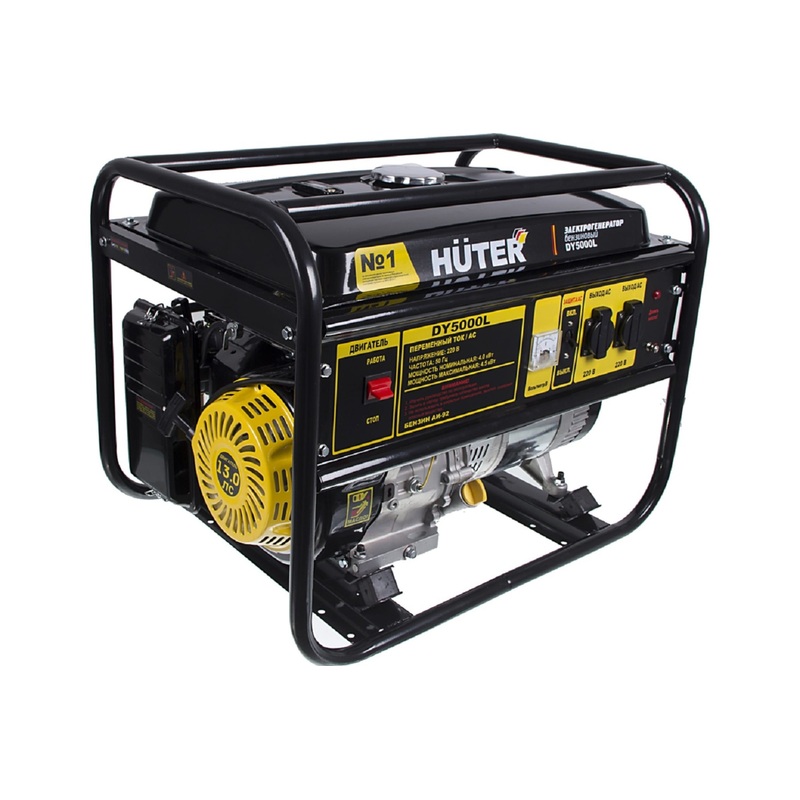 Изображение товара Генератор бензиновый Huter DY5000L мощность 4.5 кВт, 22 л бак, защита IP 44