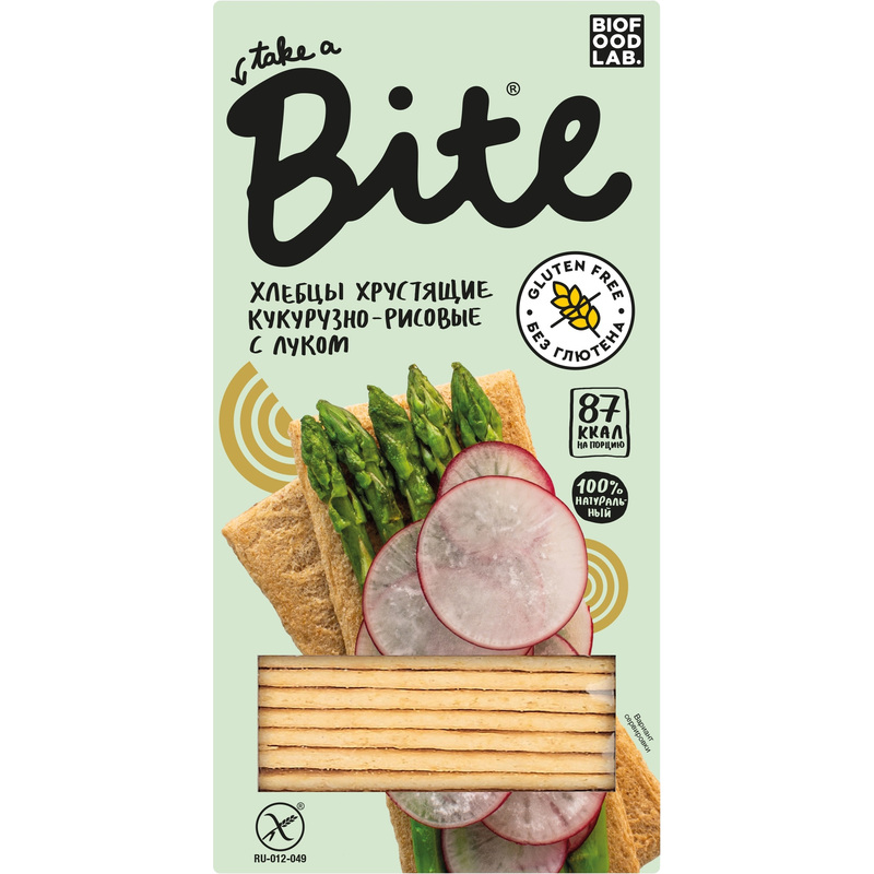 Изображение товара Кукурузно-рисовые хлебцы Bite с луком без глютена 150 г