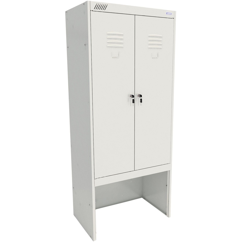 Изображение товара Металлический шкаф для одежды 2 отделения 1850 мм серый Металл-Завод ШРК 22-800 ВСК