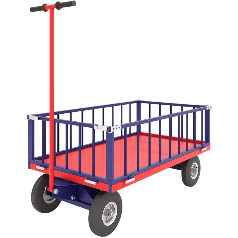 Изображение товара Тележка платформенная Rusklad ТПОБ 5 Т с поворотной осью до 450 кг 700х1200 мм