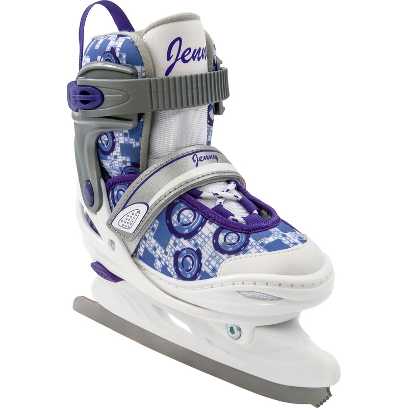 Изображение товара Детские ледовые коньки раздвижные Calambus Jenny ice 30-33 бело-фиолетовые