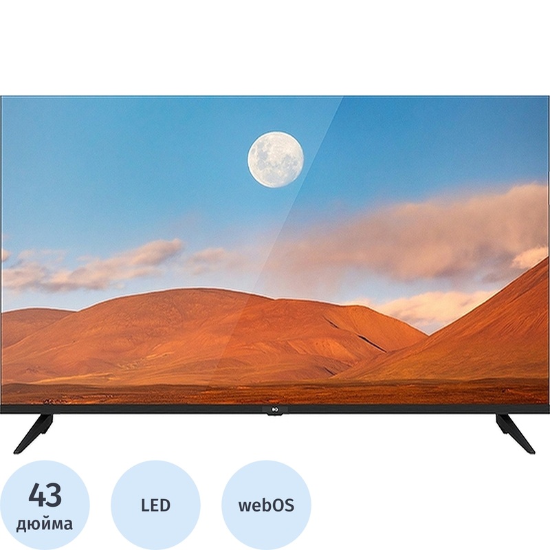 Изображение товара Телевизор 43 BQ 43FSU38B Ultra HD 4K с Smart TV Wi-Fi и Bluetooth