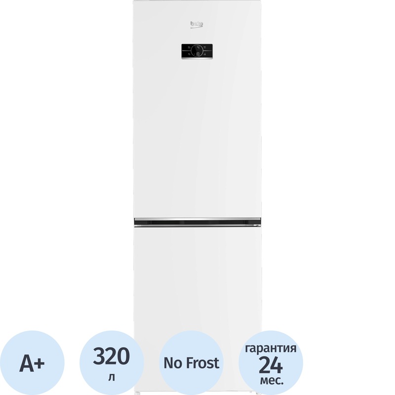 Изображение товара Холодильник двухкамерный Beko B3R0CNK362HW белый с морозильником снизу