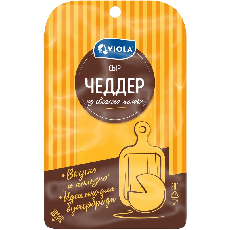 Изображение товара Сыр Viola Чеддер нарезка 50% 120 г