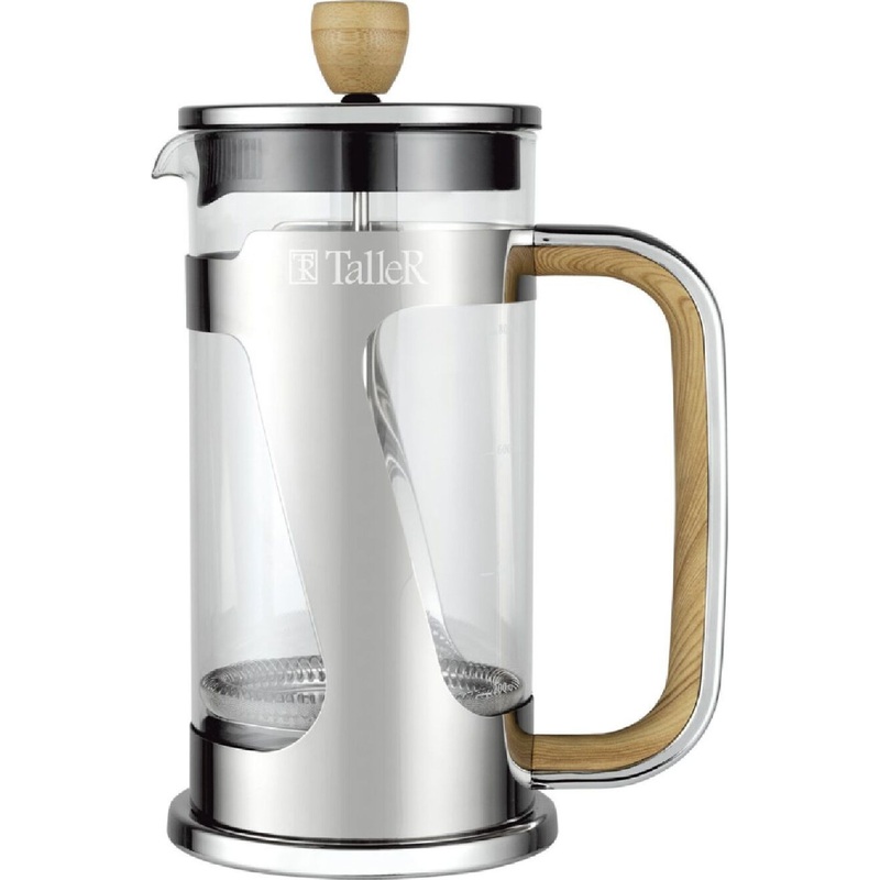 Изображение товара Френч-пресс TalleR Reina 1 л из нержавеющей стали и боросиликатного стекла